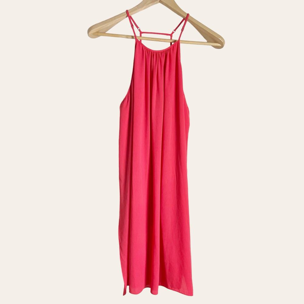 Elizabeth and James Adley Coral Red Strappy Sheath Dress Size L